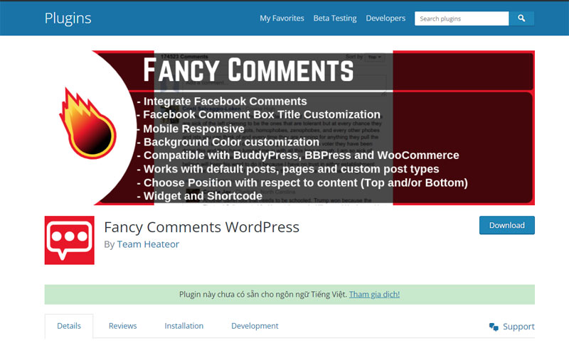 Fancy comments cho wordpress plugin